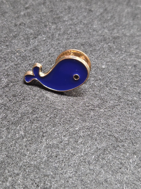 Accessories - **Navy Blue Whale Enamel Pin**